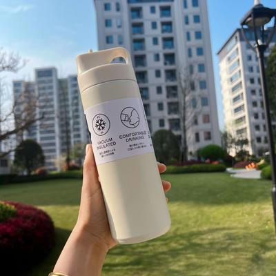 Uplifted Trends Stainless Steel Thermos Bottle Insulated Portable Tumbler For Travel Outdoor Sports & Water white