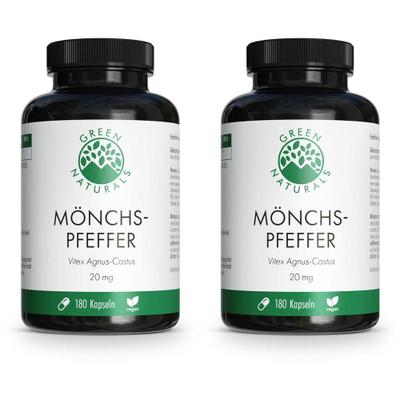 Green Naturals Mönchspfeffer 20mg hochdosiert Kps. 2x 2x180 St Kapseln