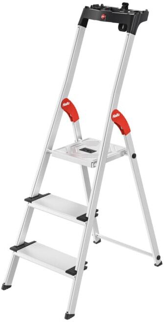 Hailo L80 ComfortLine, escabeau de sécurité en aluminium, 3 marches (8040307)