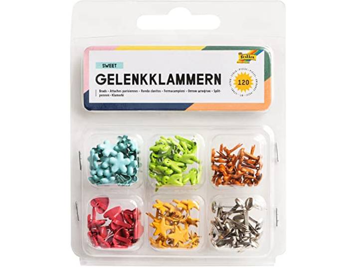 folia 12502 - monsterklemmen, gesorteerd in verschillende kleuren en vormen.
