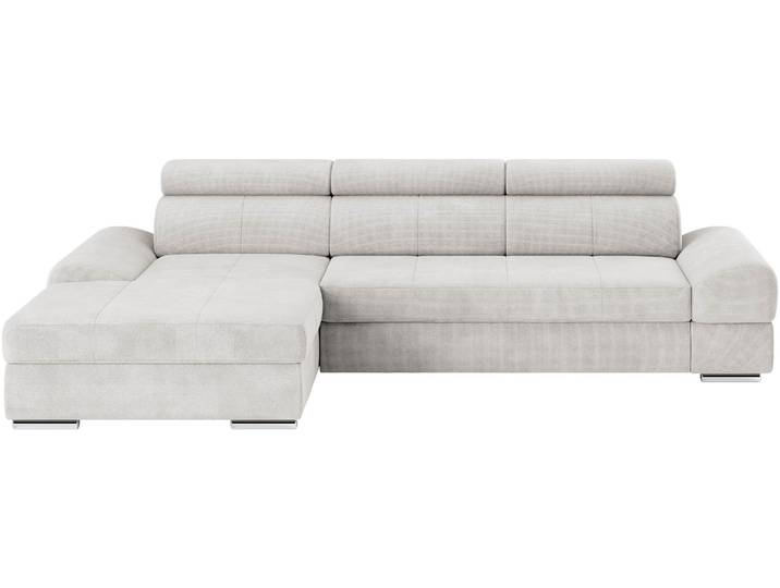Ecksofa, Polyester, Hellgrau 284×171 cm, Mit Kopfteilverstellung, Sit&More Broadway
