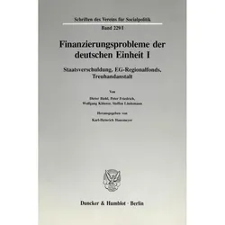 Finanzierungsprobleme der deutschen Einheit I., Fachbücher