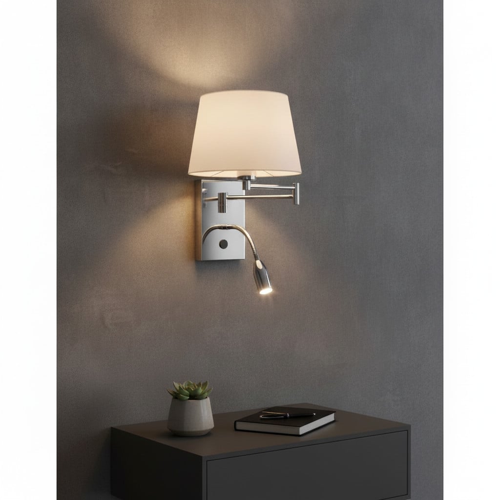 Lyora Wandlamp Cingo chroom en wit