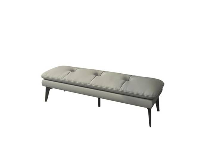 CHICKEN Tritthocker Gepolsterte Schlafzimmerbank, Leder-Fußhocker, Eingangsbank for Esszimmer, Wohnzimmer, Schlafzimmer, Ende des Bettes Schlafzimmerbank(Gray)