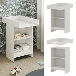 Vicco Wickeltisch Mona 60 x 88 cm, Weiß, Wickelkommode inkl. Wickelauflage