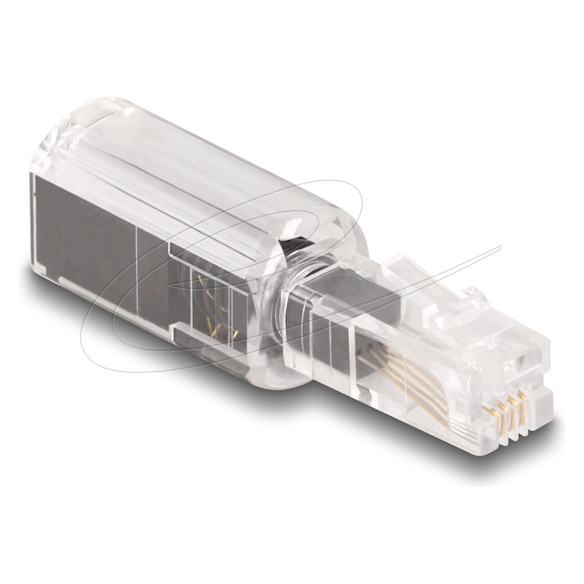 Delock Telefonkabel-Verdrehschutz Adapter RJ10 Stecker zu RJ (88168)
