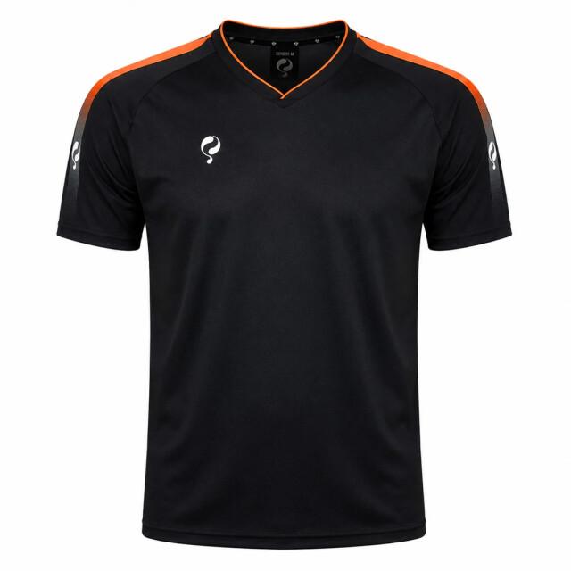 Q1905 Trainingsshirt maher zwart / oranje / wit