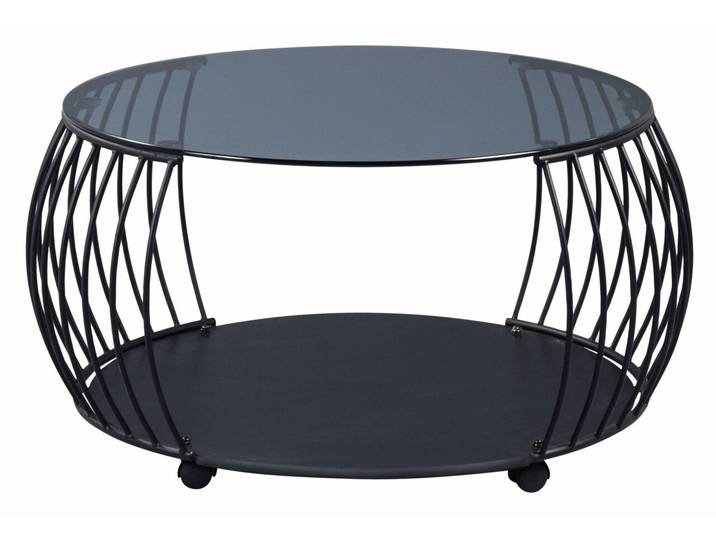 Z2 Couchtisch SHANGHAI, schwarz, Metall