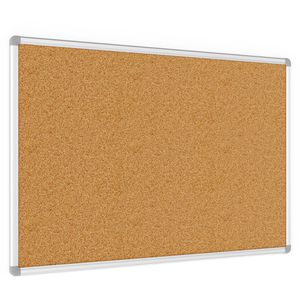 ALLboards Pinnwand braun, aus Kork, mit Aluminiumrahmen, 200 x 100 cm