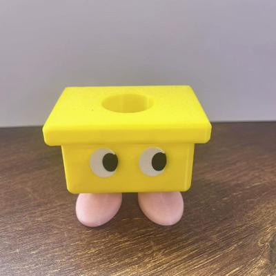 Market Central Cute Stool Shaped Kids Toothbrush Holder Wall Mounted Bathroom Organizer yellow