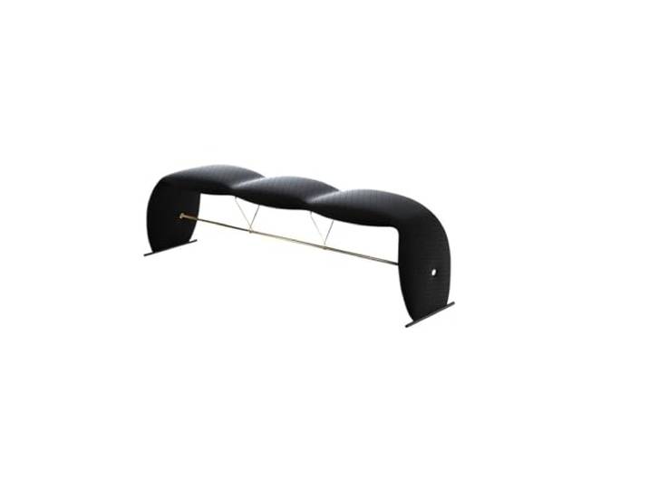 Dekorativ Leder-Schlafzimmerbank, Beistelltisch(Schwarz,115*36*46cm)