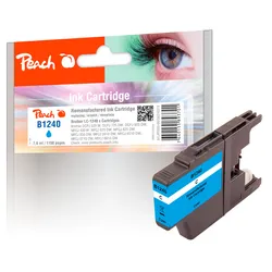 Peach Tintenpatrone cyan kompatibel zu Brother LC-1240C