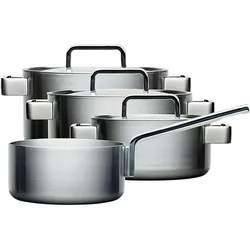 Iittala Tools Kochgeschirr 4er-Set, Pfannenset + Topfset, Silber