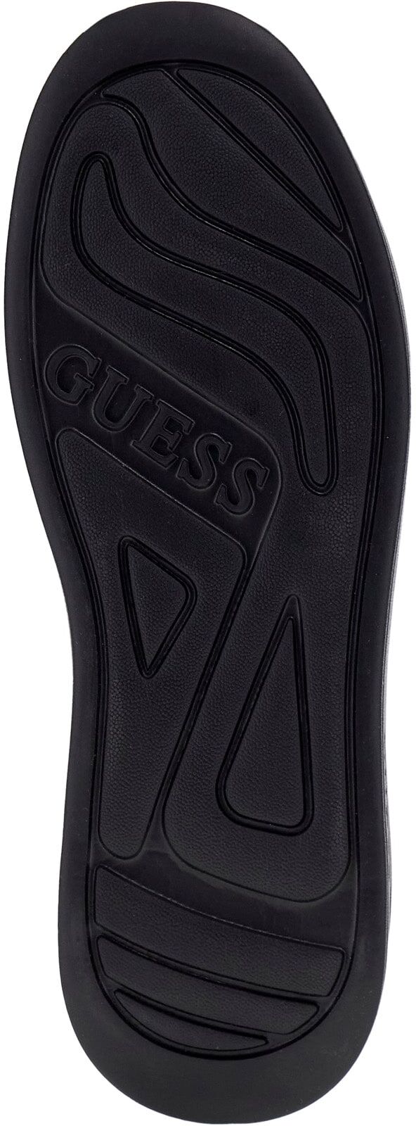 Sneaker GUESS "ELBINA", Damen, Gr. 40, Synthetik Textil, schwarz, Leder, Schuhe Sneaker, Freizeitschuh, Halbschuh, Schnürschuh aus Leder schwarz 40, Synthetik Textil