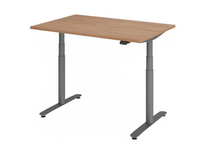 XDLR 12 G Schreibtisch 120 x 80 elektrisch höhenverstellbar Nussbaum
