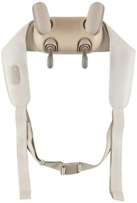 Costway Neck Shoulder Massager with 2 Heat Levels for Pain Relief-Beige