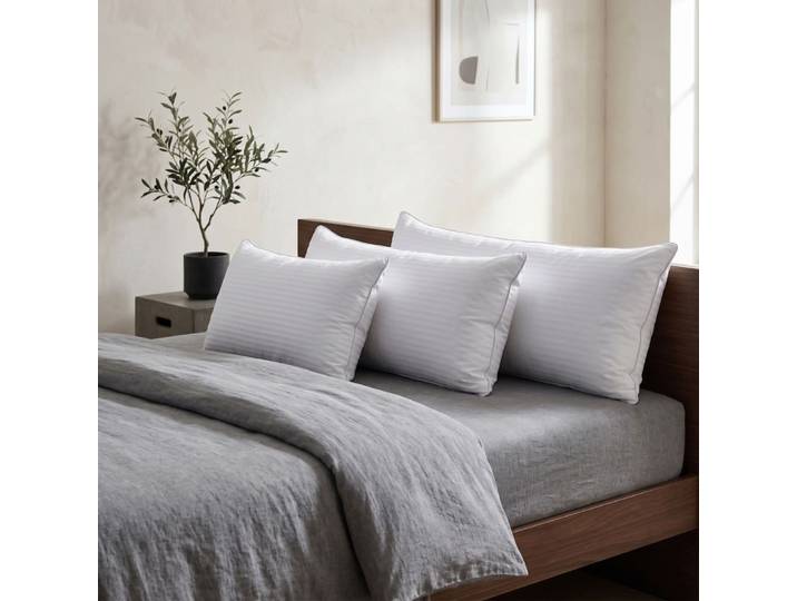 Traversin hôtel plumes enveloppant déhoussable 140x35 cm