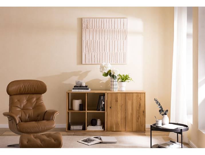 Massives Sideboard 148 cm offen 148 x 74 x 35cm Braun