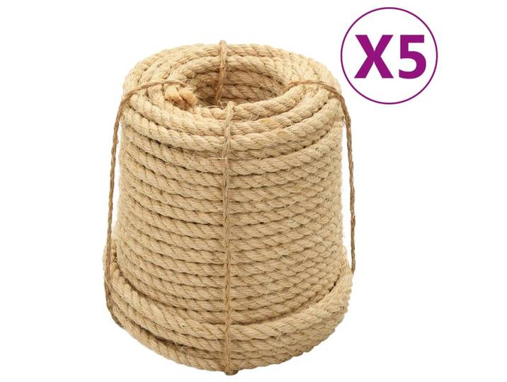 vidaXL Sisalseile 5 Stk. 14 mm 100 m