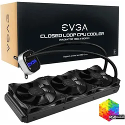 EVGA CLC 360 Liquid Water CPU Cooler RGB LED Cooling, CPU Wasserkühler, Schwarz