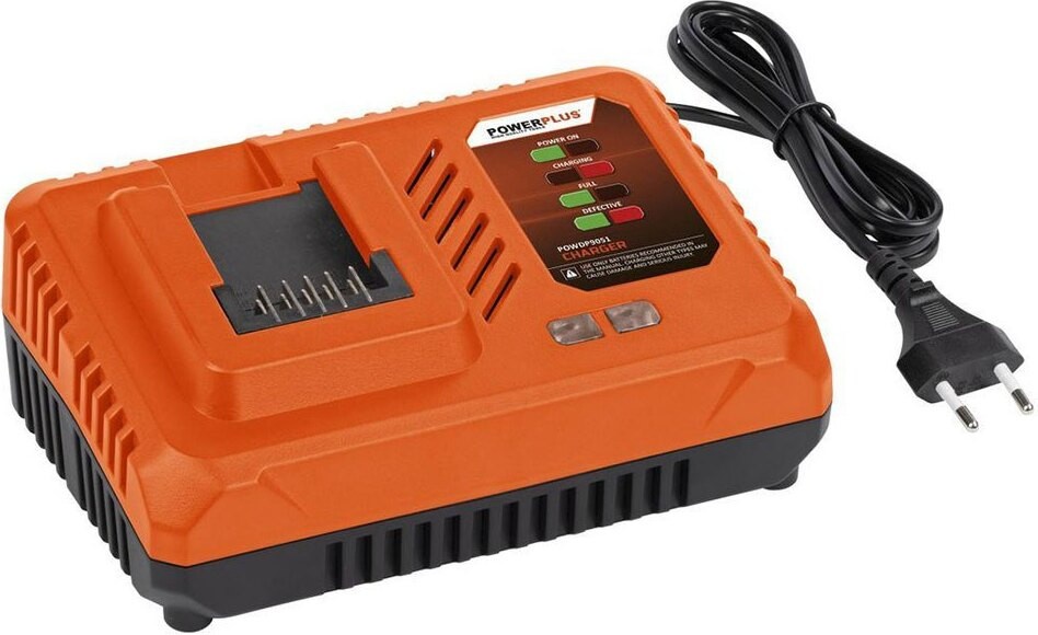 Powerplus 4.0a oplader voor 20V en 2x20V, oranje
