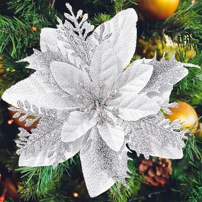 Multicon Wholesale Hub Flower Christmas Tree, Christmas Golden Glitter, Decoration Ornaments Color, Glitter Home Party Decoration Supp sl