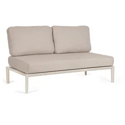 Gartenmodulsofa Gerald aus Aluminium, modern, Einzel-Element, beige Pelikan, abnehmbarer Bezug