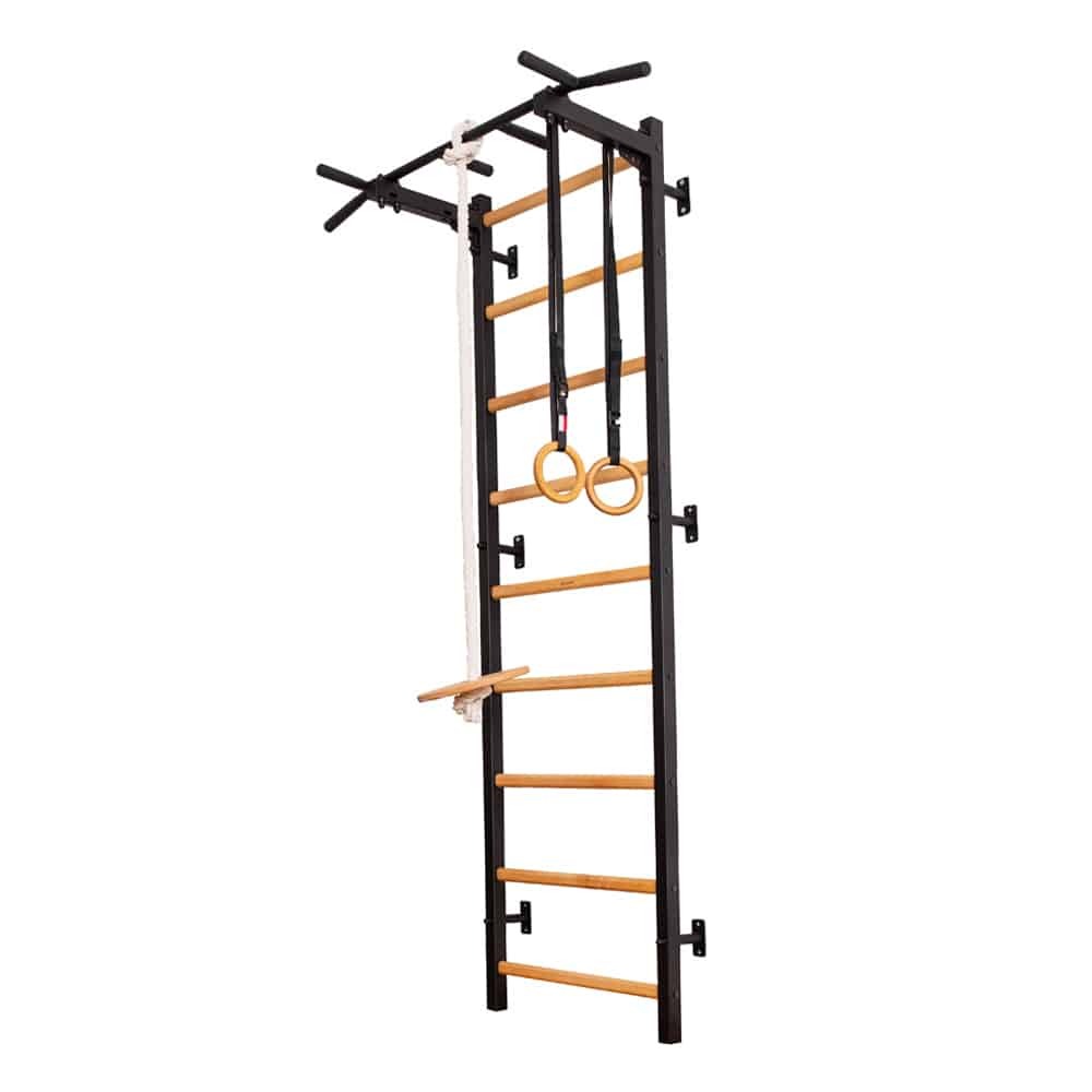 BenchK 721B + A076, 150 kg, Wand, Schwarz, Weiß, Stahl, Holz, 30 kg