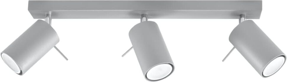 Sollux Lighting Plafonnier Acier Gris GU10 3 Ring Gris 45x0x6cm