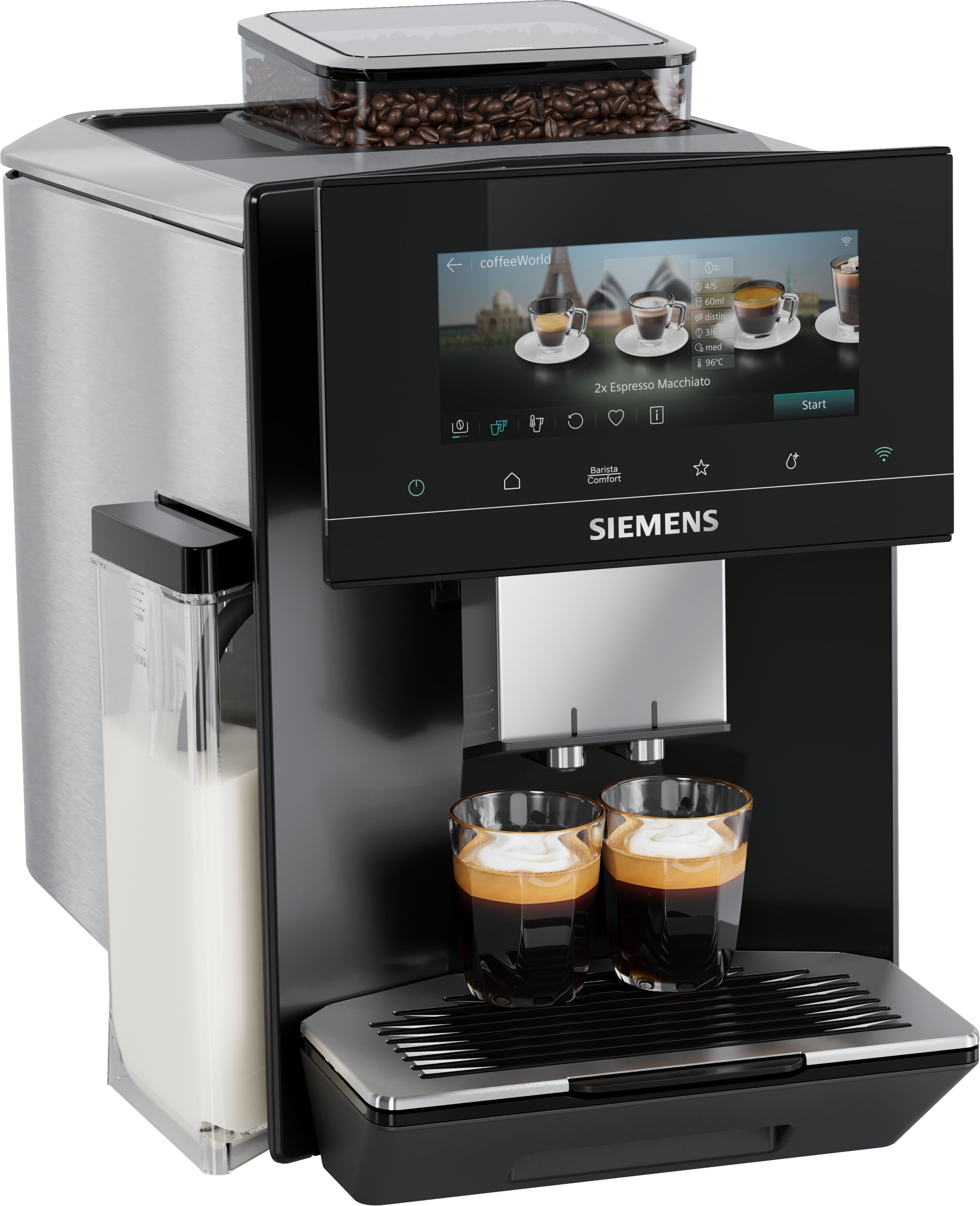 Siemens EQ900 TQ925EF9 iAroma Kaffeevollautomat 2,3 l 375 g (Schwarz, Edelstahl)