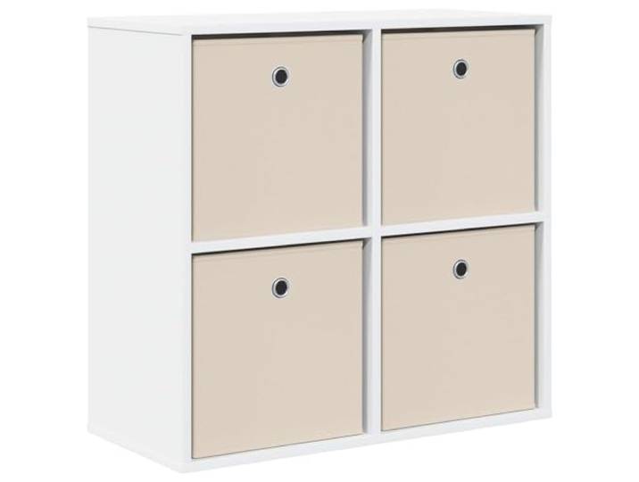 KKgypkn Sideboard Mit Schubladen Weiss 68,5 x 32 x 67 cm Holzwerkstoff, Stabil Und Umweltfreundlich, Flexible Regale, Modernes Design