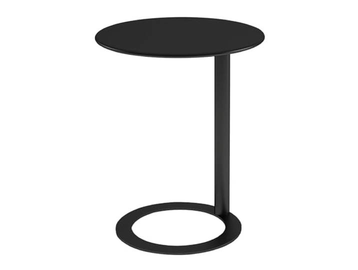 Beistelltisch Rund, Beistelltisch C Form, Sofa Tisch, Side Table, Metall Kleiner Couchtisch Für Wohnzimmer Und Nschlafzimmer (Color : Negro, Size : S)