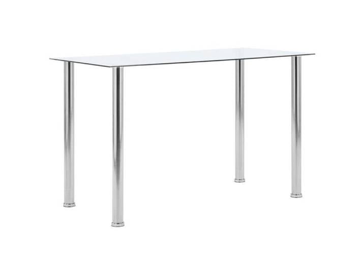 SALE Boutique Table de salon(1 pcs) SOLDES CHIC Transparent Table à manger - Construction Solide - Transparent 120x60x75cm Verre tr