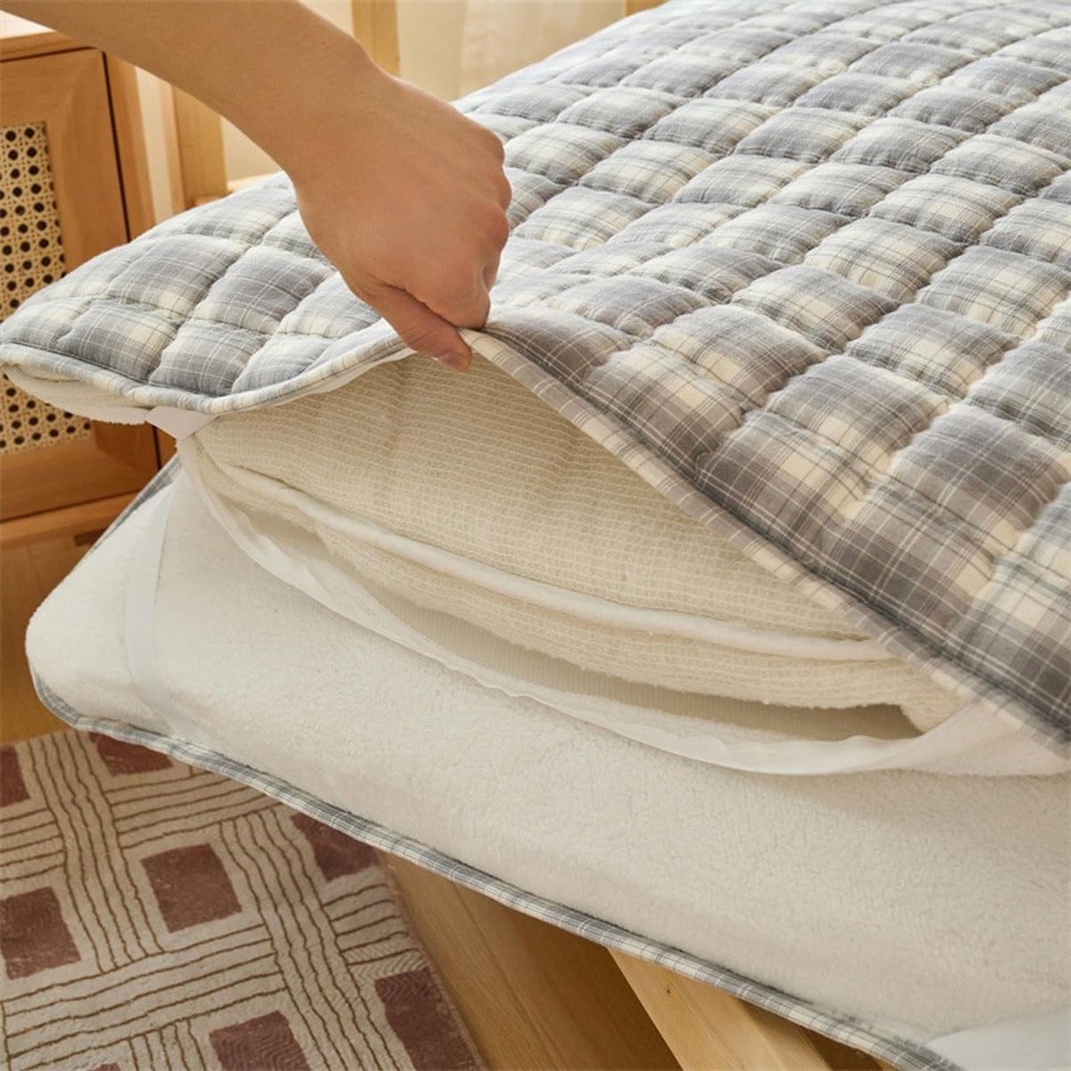 Merkloze Japanse Tatami Mat Futon Matras, Opvouwbaar, 140 x 200 cm