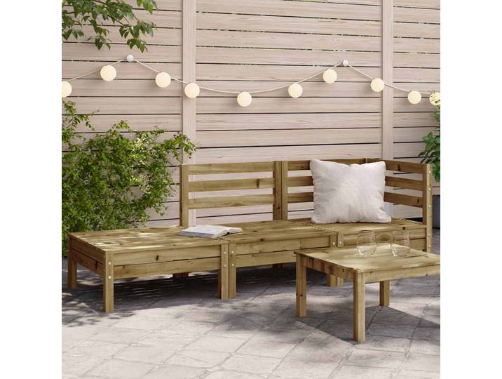 vidaXL Gartensofa 3-Sitzer Kiefernholz Imprägniert