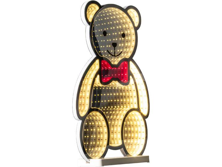 OTTO HOME LED Dekolicht Evvina - Teddybär , gelb (warmweiß, rot), Leuchten, Infinity Effekt, Deko für Innen, beidseitig beleuchtet, 40 cm, LED Dekolicht