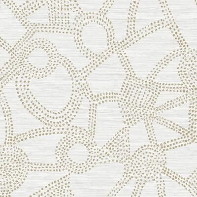 Roommates Nikki Chu Taupe & White Amhara Peel and Stick Wallpaper