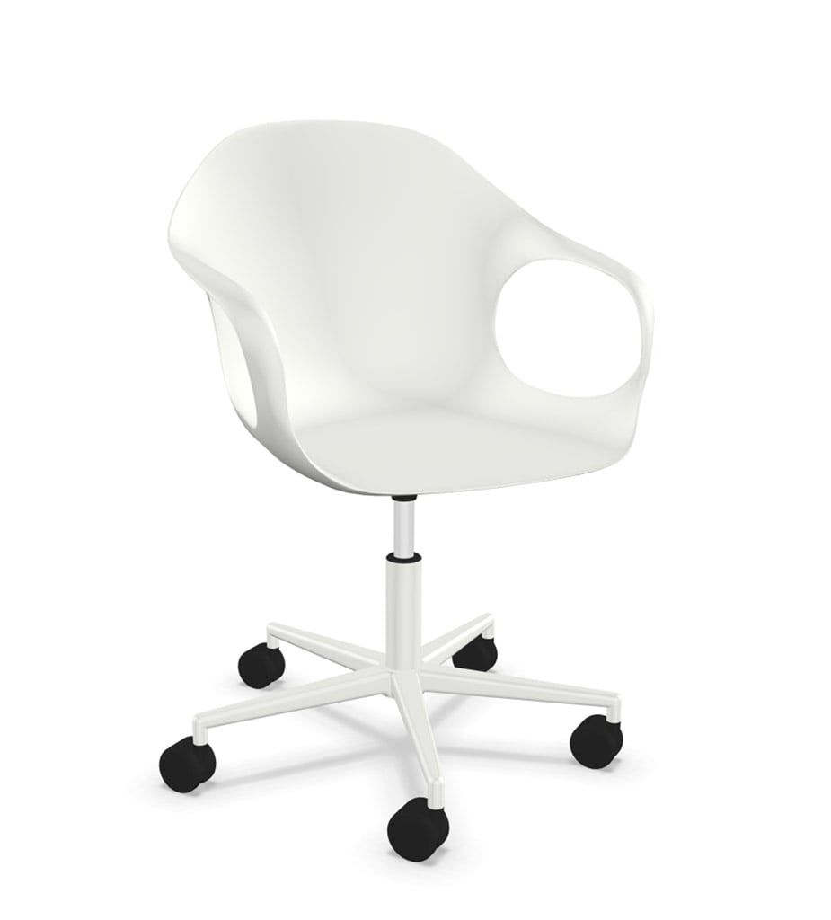 Kristalia Elephant Bürostuhl (Sitz weiß / Gestell Aluminium weiß lackiert) Sitz weiß / Gestell Aluminium weiß lackiert 05ELE41