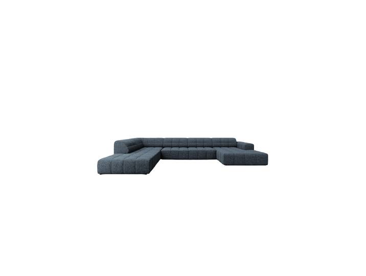 7-Sitzer Design Panorama-Sofa „Chicago“ Chenille Königsblau chosen by Bloomingloft