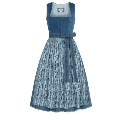 Dirndl NÜBLER "Midi Dirndl Kalea", Damen, Gr. 40, EURO, blau, Obermaterial: 100% Polyester PES., Kleider