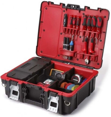 KETER TECHNICAN BOX Boîte a outils 48x18x38 cm, noir/rouge 17198036