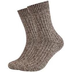 2er Pack camano Cosy Mouline Boot Crew Socken 8835 - carafe 35-38