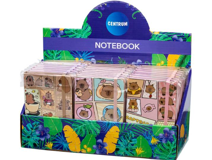 Centrum Capybara - Notitieboek A6 - Hardcover met elastiek