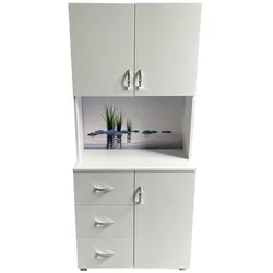 HTI-Living, Badezimmerschrank, Badschrank Blanca Wellness Motiv Steine (80 x 40 x 180 cm)