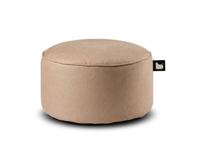 b-bag Extreme Lounging Sitzhocker b-poufe Wildleder Latte