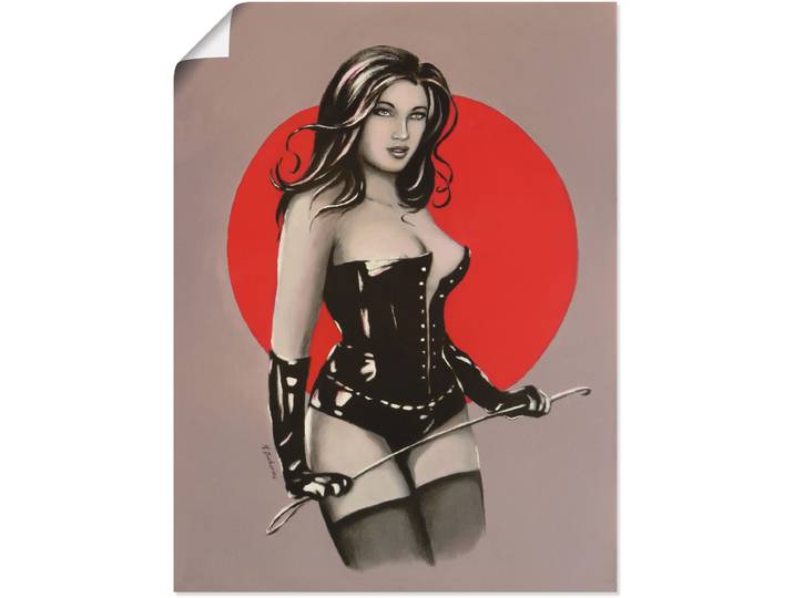 Poster ARTLAND Mistress Herrin der Lust - Malerei , rot (farbe bild(er): rot), B:30cm H:40cm, Bilder, Poster, ohne Rahmen
