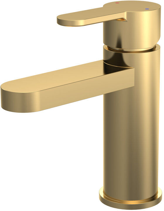 Nuie Eco Mono Basin Mixer with Waste Brushed Brass 110cm