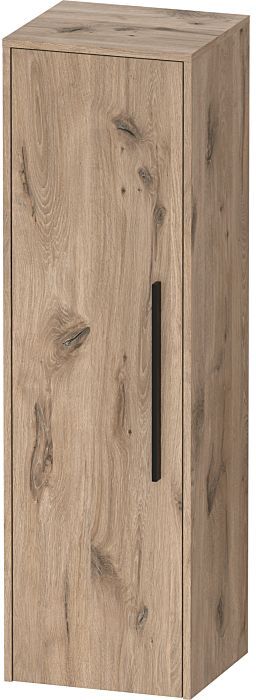Duravit D-Code Halbhochschrank DC1338LBD550000 Griffe Diamantschwarz, Eiche Marmor, 400x1320x36 mm