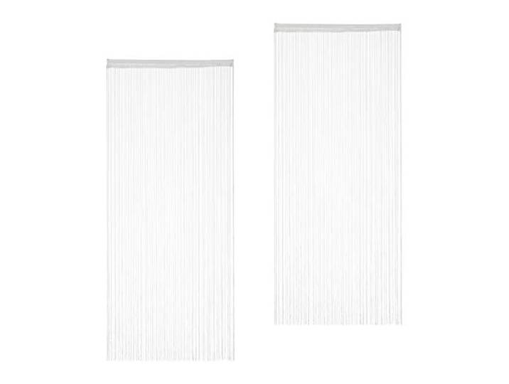 Relaxdays draadgordijn, set van 2, voor vensters & deuren, 90x245 cm, wit