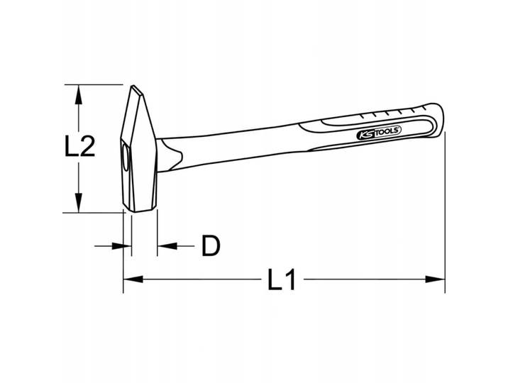 KS Tools Metselhamer 200g Glasvezelsteel